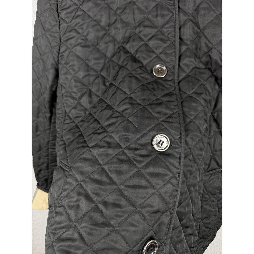 Burberry Brit Women's Black Quilted Nova Check Lined Jacket Women's Sz XL - Picture 3 of 15